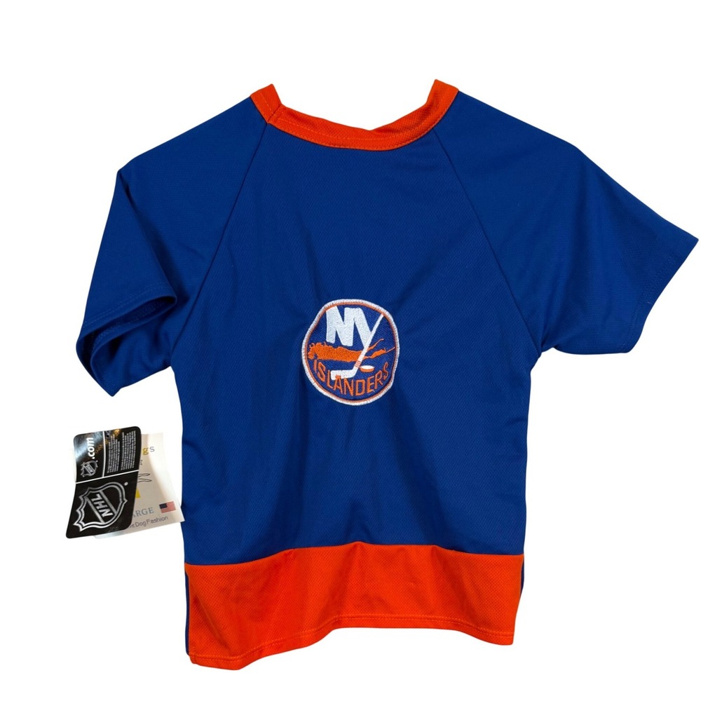 NWT All Star Dogs NHL‎ New York Islanders Pet Jersey Blue Orange XL Hockey Pet